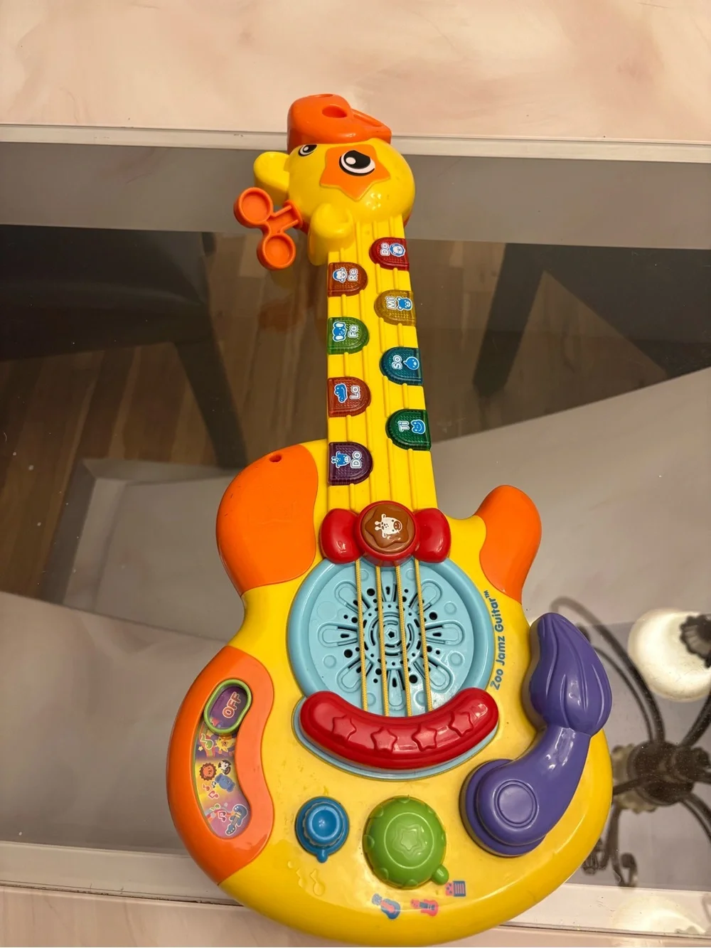 Yellow & Orange Kids' Musical Guitar Toy with Buttons